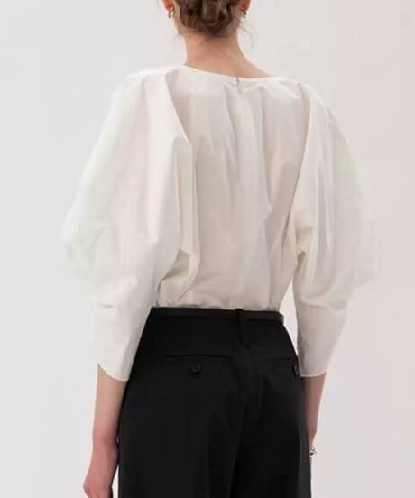 feminine v-neck blouse　hm1928