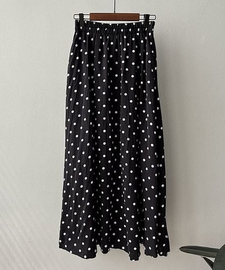 dot print a-line skirt / 2color　hm2268