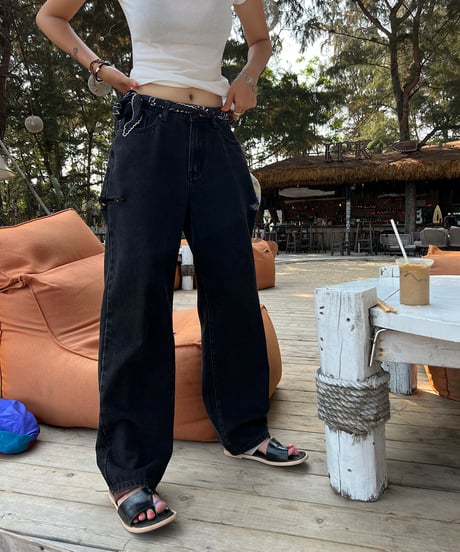 broken denim pants / 2color　hm1920