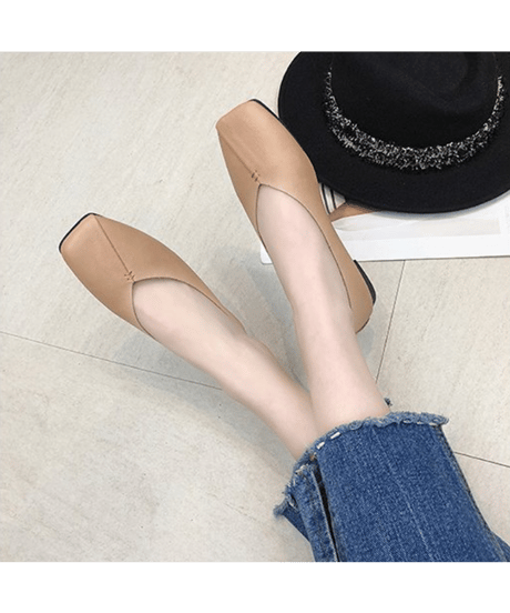 square flat shoes / 4color　hm2815