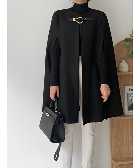 buckled cape coat / 2color　hm1814