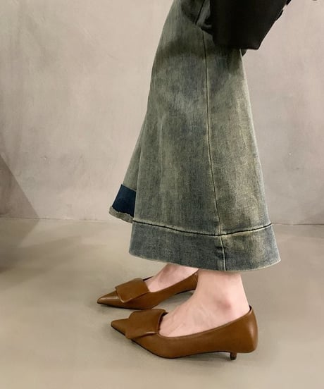 pointed toe design pumps / 4color　hm1904
