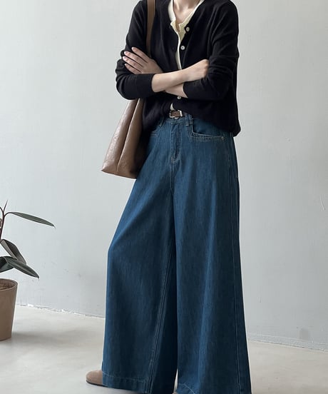 layered knit cardigan / 3color　hm1710