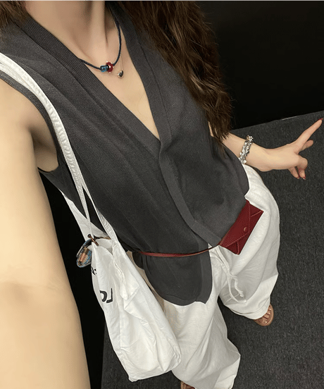 summer knit vest / 3color　hm2416