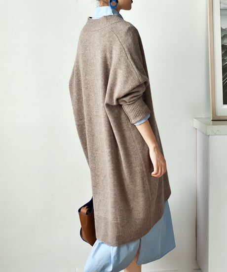 v-neck knit dress / 3color　hm1743