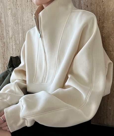 sweatshirt half zip pullover / 3color　hm1705