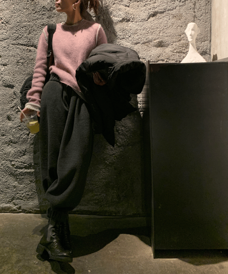 layer style knit top / 2color　hm1091