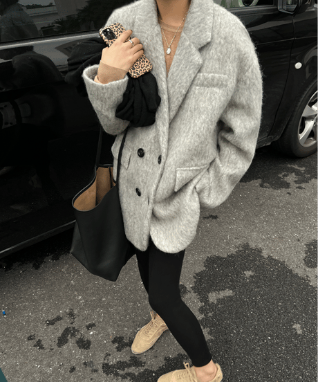 shaggy wool coat　hm1186