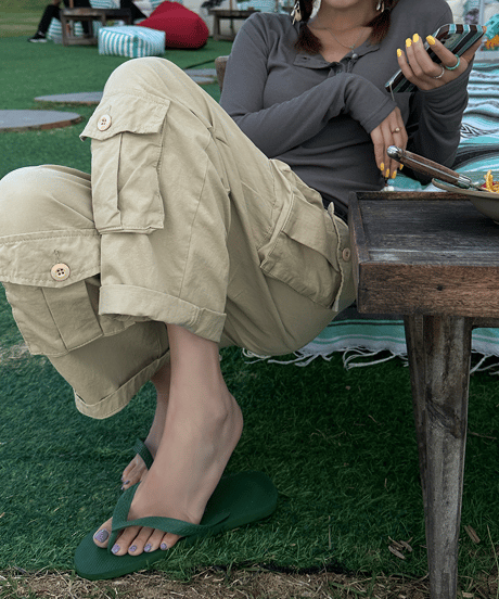 wide leg cargo pants / 2color　hm1343