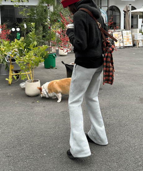 back boa sweat pants / 2color　hm1127