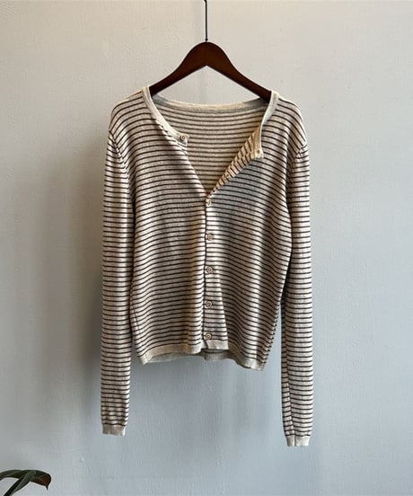 slim stripe cardigan  / 5color　hm2642