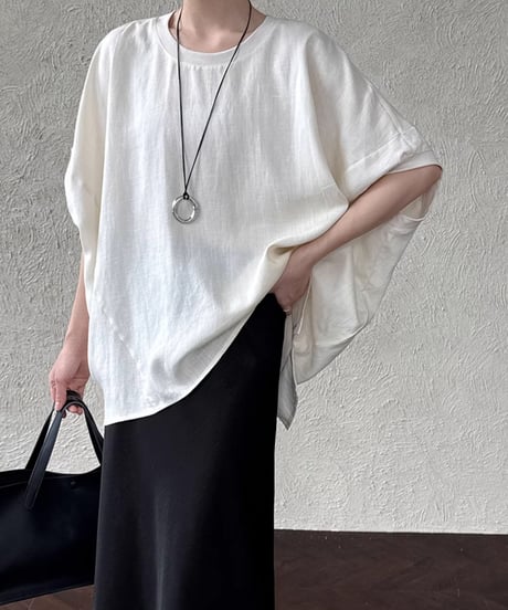 linen loose blouse / 2color　hm2942