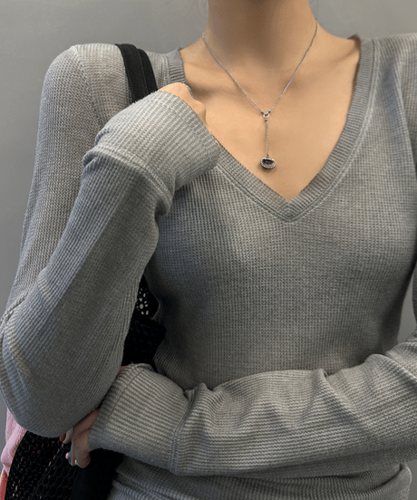 v-neck thermal top / 2color　hm2081
