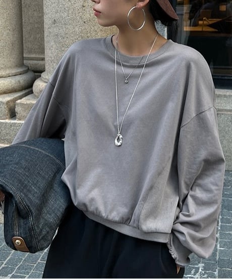 loose casual sweatshirt / 2color　hm1701