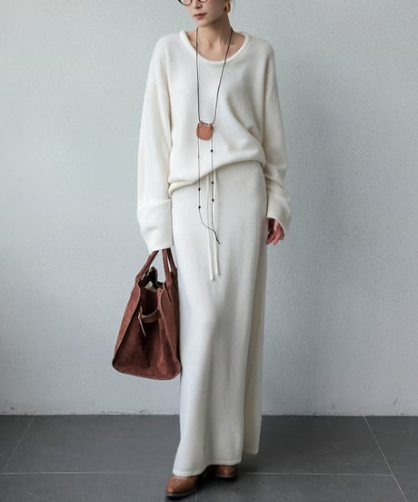 knit top & skirt setup / 2color　hm1845