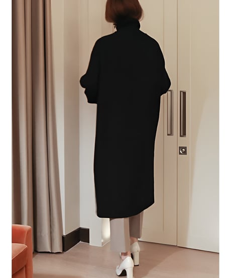 slit turtleneck knit / 3color　hm1876