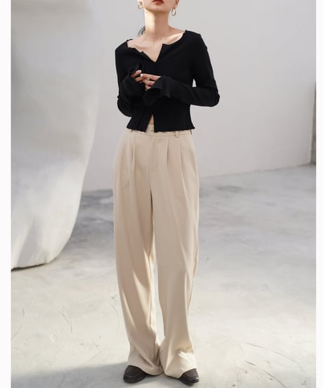 frill slim cutsew / 2color　hm2027