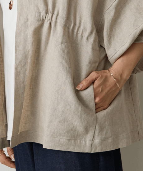 drawstring loose jacket / 2color　hm2985