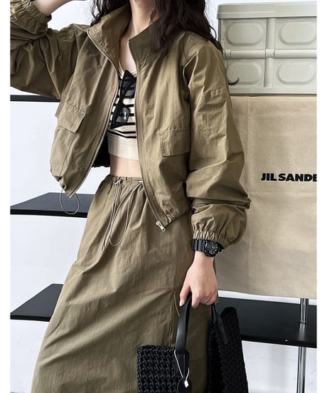 zip blouson & skirt / 2color　hm2016