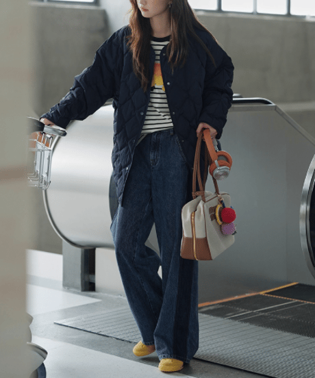 side line denim pants　hm2589