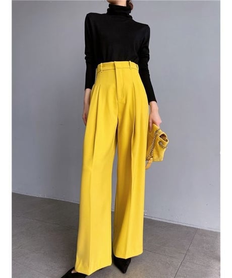color wide pants / 4color　hm2021