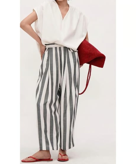 tan striped harem pants　hm2440