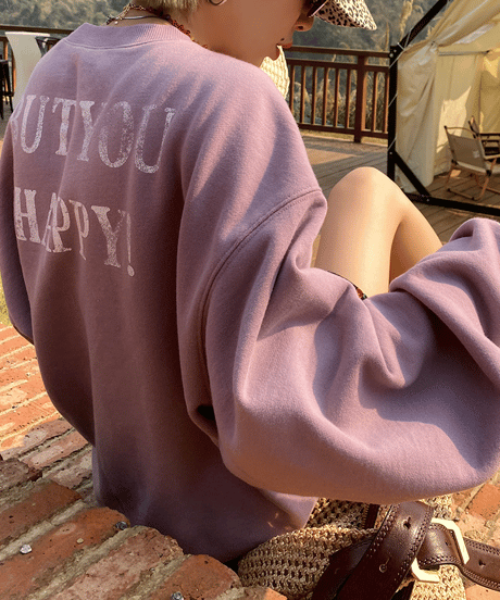 print sweat pullover / 2color　hm1442