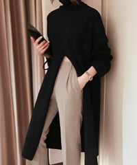 slit turtleneck knit / 3color　hm1876