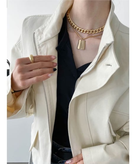 stand collar jacket / 3color　hm2841