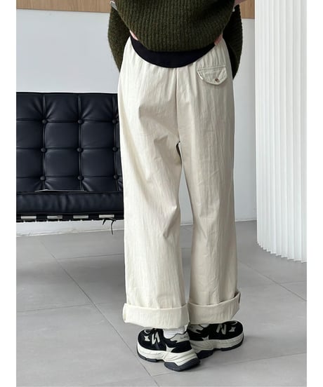 relaxed chino wide pants / 3color　hm2076
