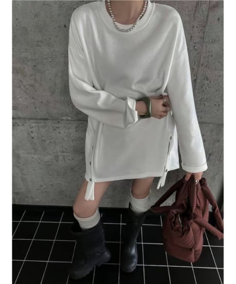 side snap tunic / 2color　hm2810