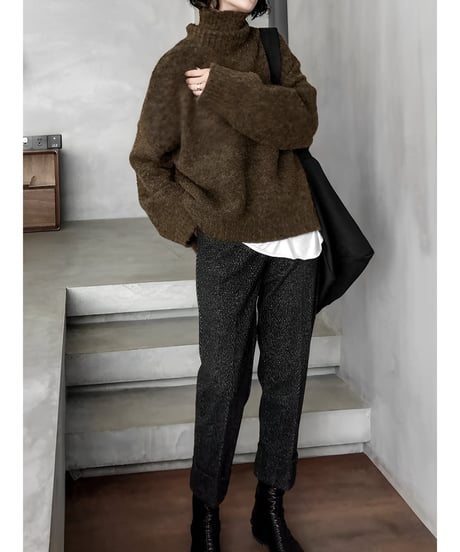 volume turtle knit / 2color　hm1875