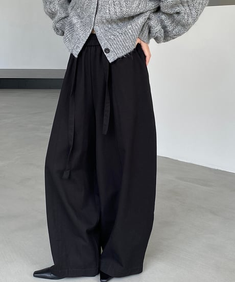 front ribbon pants  / 4color　hm2558