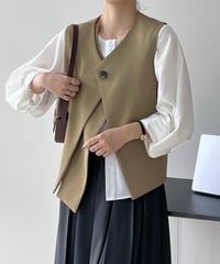 one button vest / 2color　hm1677