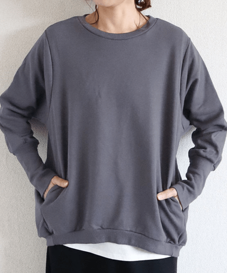long ribbed sweatshirt  / 19color　hm2641
