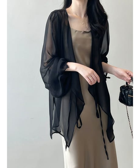 sheer layerd cardigan / 3color　hm2879