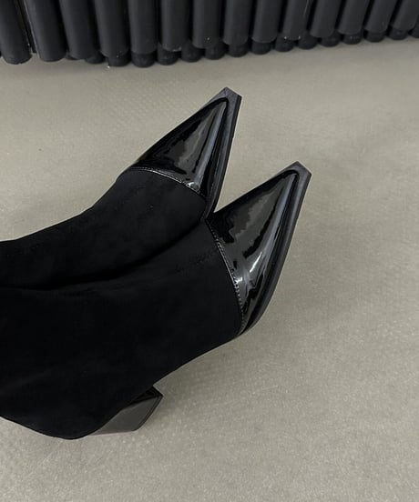 spliced high heel boots / 4color　hm2528