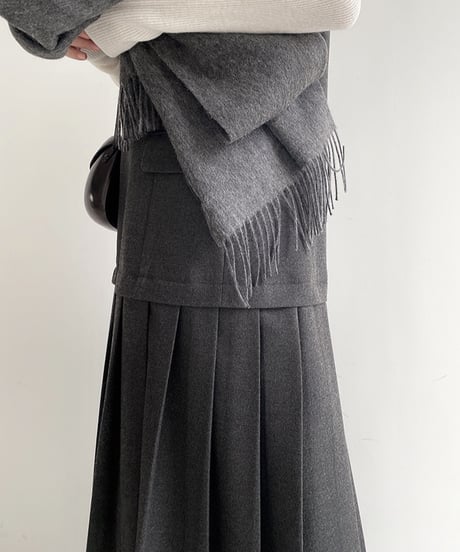 pleated sleeveless dress　hm1654