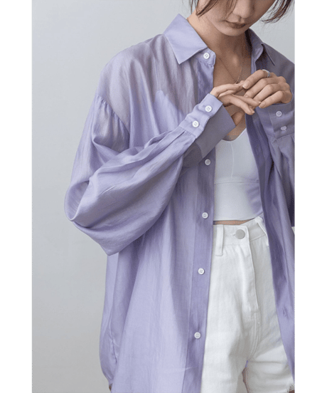 ribbon sheer shirt / 2color　hm2878