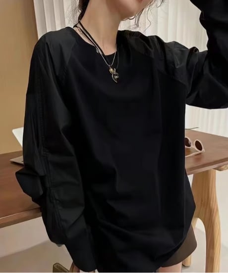 tucked sleeve pullover / 2color　hm2024
