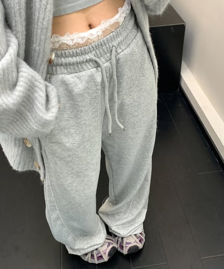 lace sweat pants / 2color　hm1933
