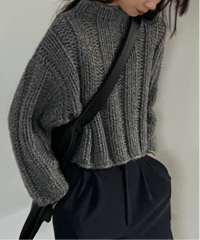 《即納》wide rib knit / 2color　hm1832