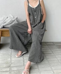striped overall pants / 3color　hm2944