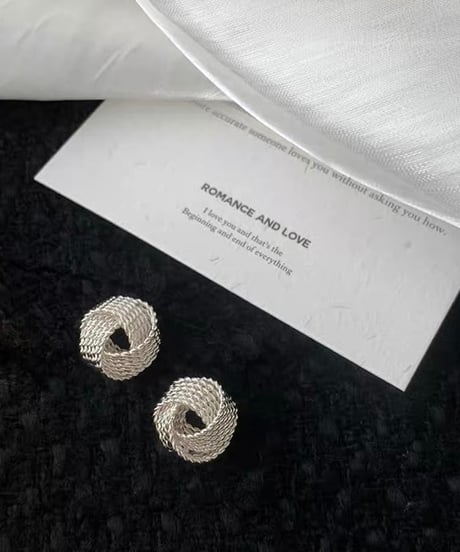 braided stud pierce / 2color　hm2139