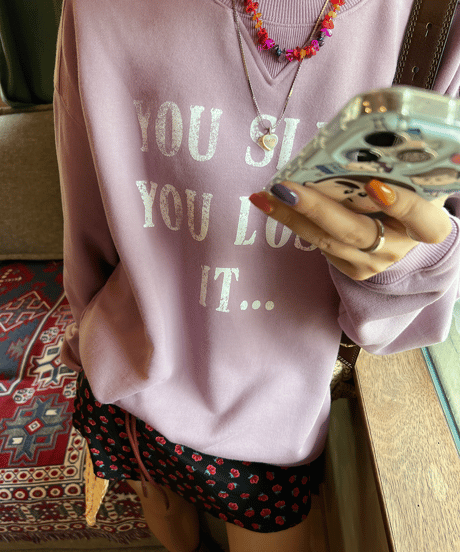 print sweat pullover / 2color　hm1442