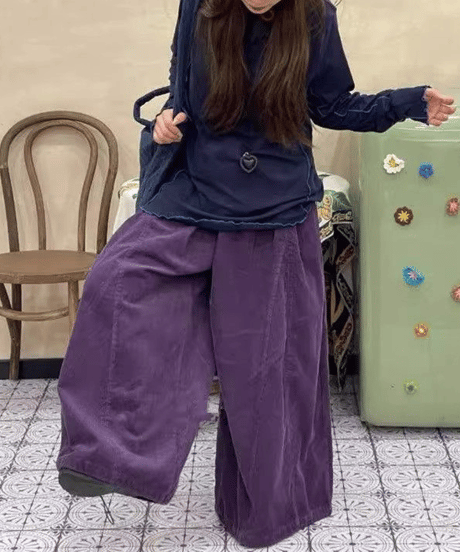 corduroy balloon pants / 4color　hm2731