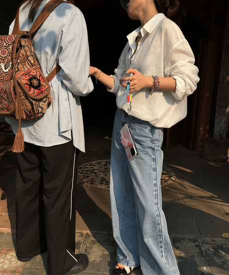 loose thin shirt / 2color　hm1444