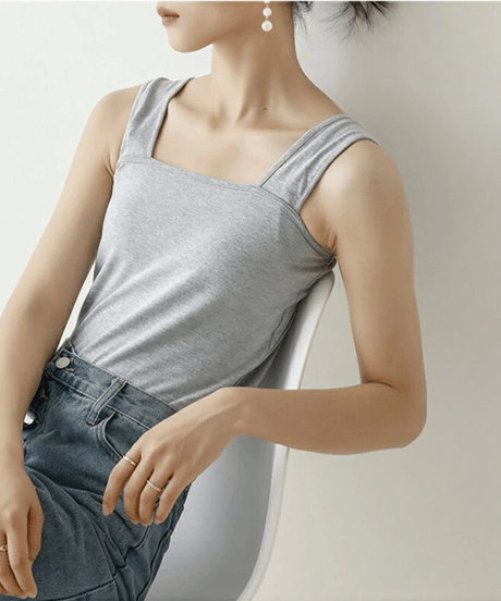 square neck tank / 11color　hm2951