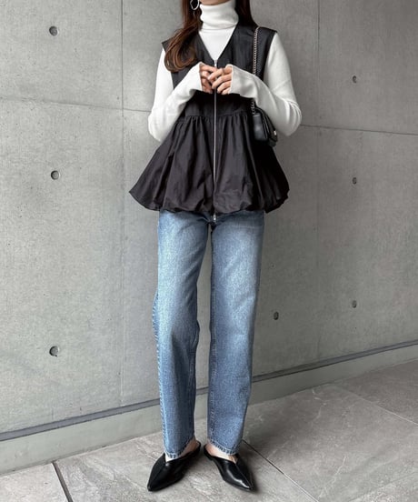 peplum zip-up vest / 3color　hm2572