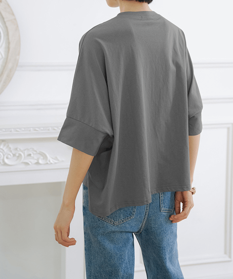 side slit tee / 8color　hm2963